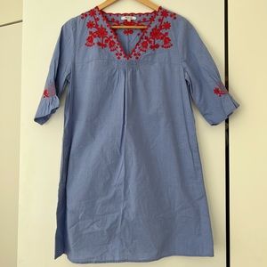 Madewell dress | size s | tunic style, blue and red